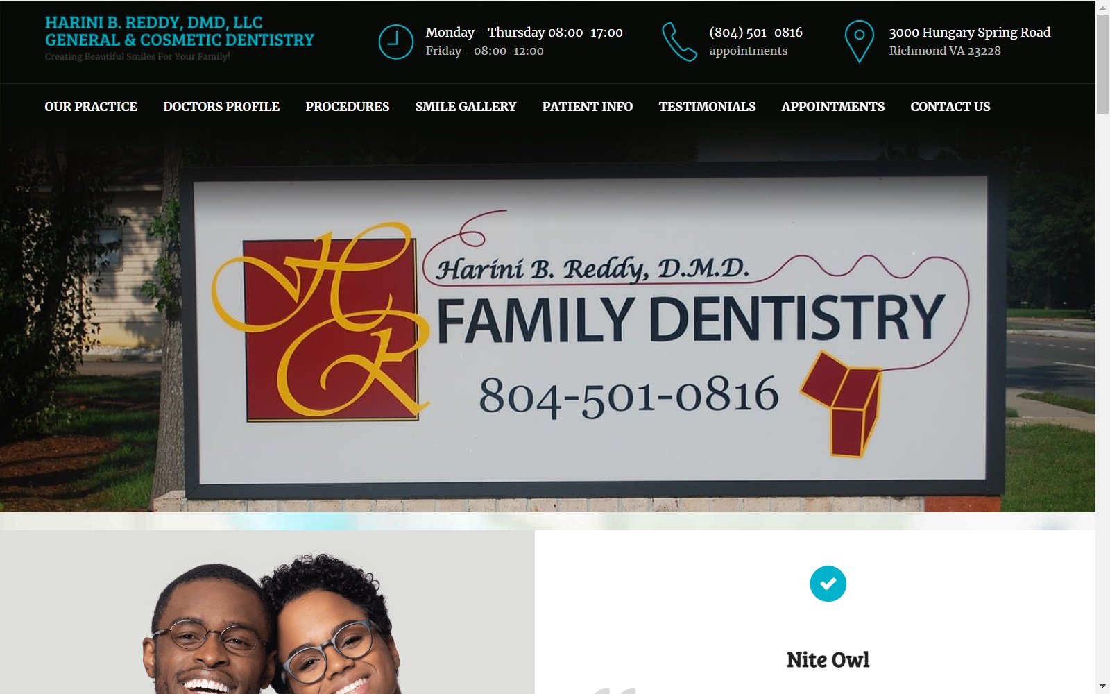 drreddyrichmonddentist.com screenshot