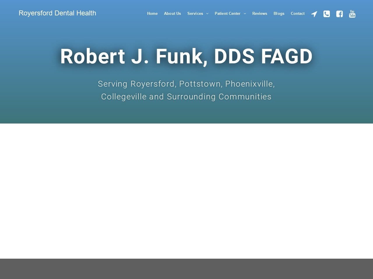 Robert J. Funk DDS Website Screenshot from drrobertjfunk.com