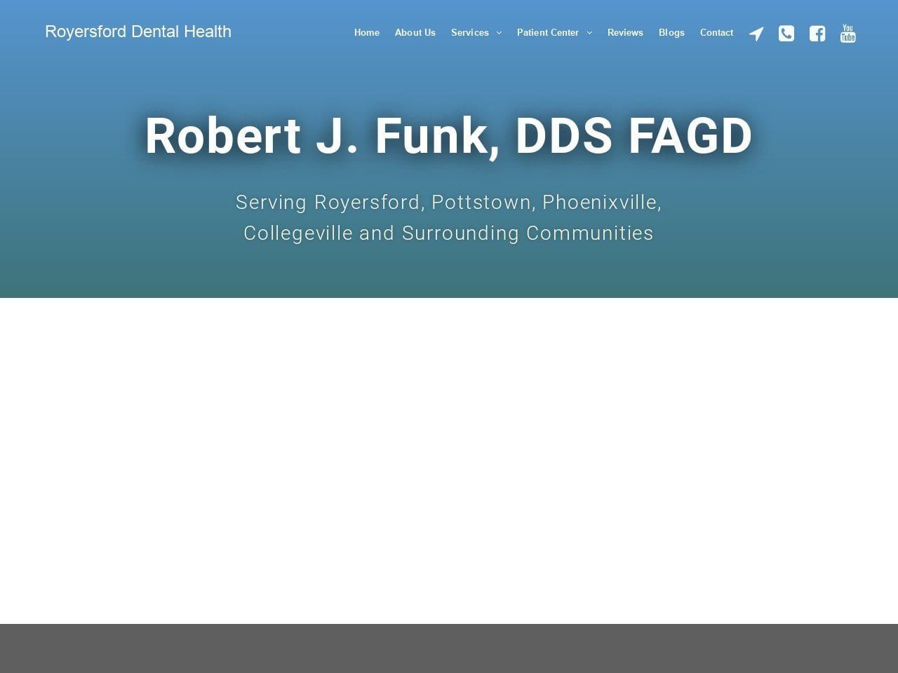 Robert J. Funk DDS Website Screenshot from drrobertjfunk.com