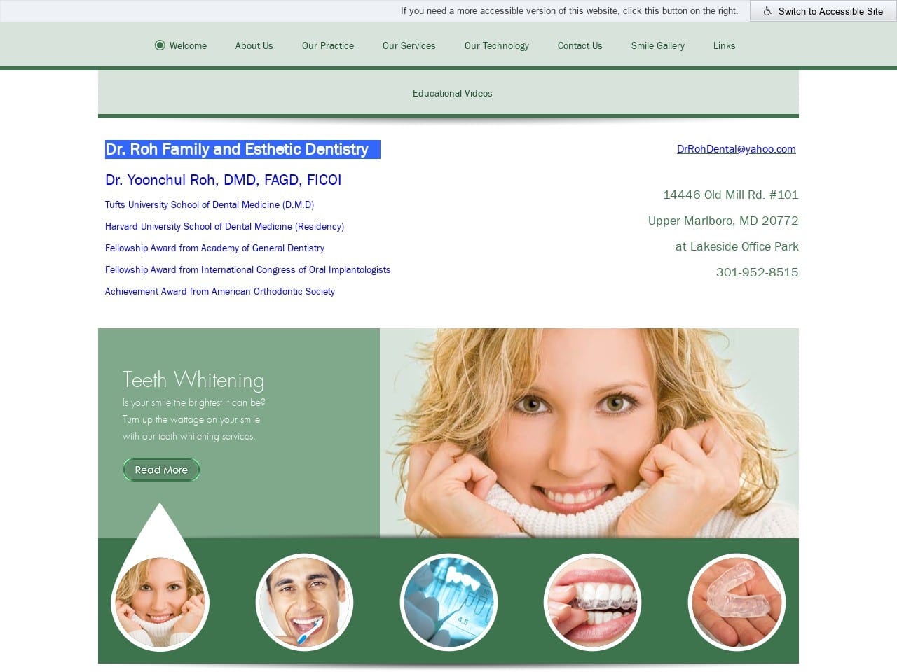 Family Dentist Website Screenshot from drrohfamilydentistry.com