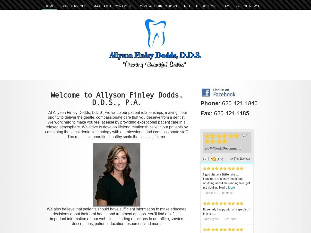 Dr Ronaldfinley Dds Website Screenshot from drronaldfinleydds.com