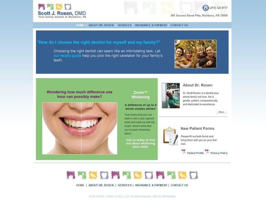 Family & Cosmetic Dentistry Rosen Scott J DDS Website Screenshot from drscottjrosen.com