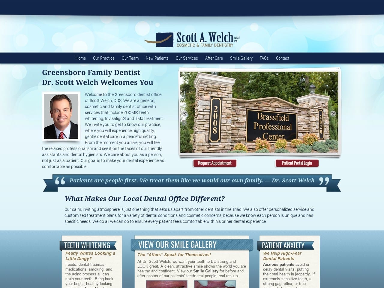 Scott A. Welch D.D.S. P.A. Website Screenshot from drscottwelch.com