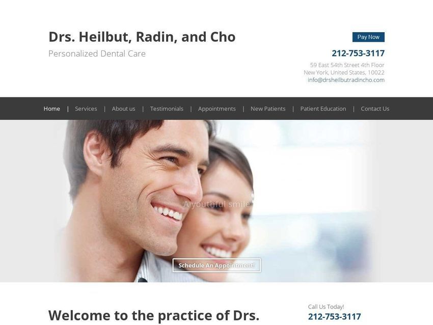 Drs. Wilfred Heilbut Timothy Radin Julie Cho Website Screenshot from drsheilbutradincho.com