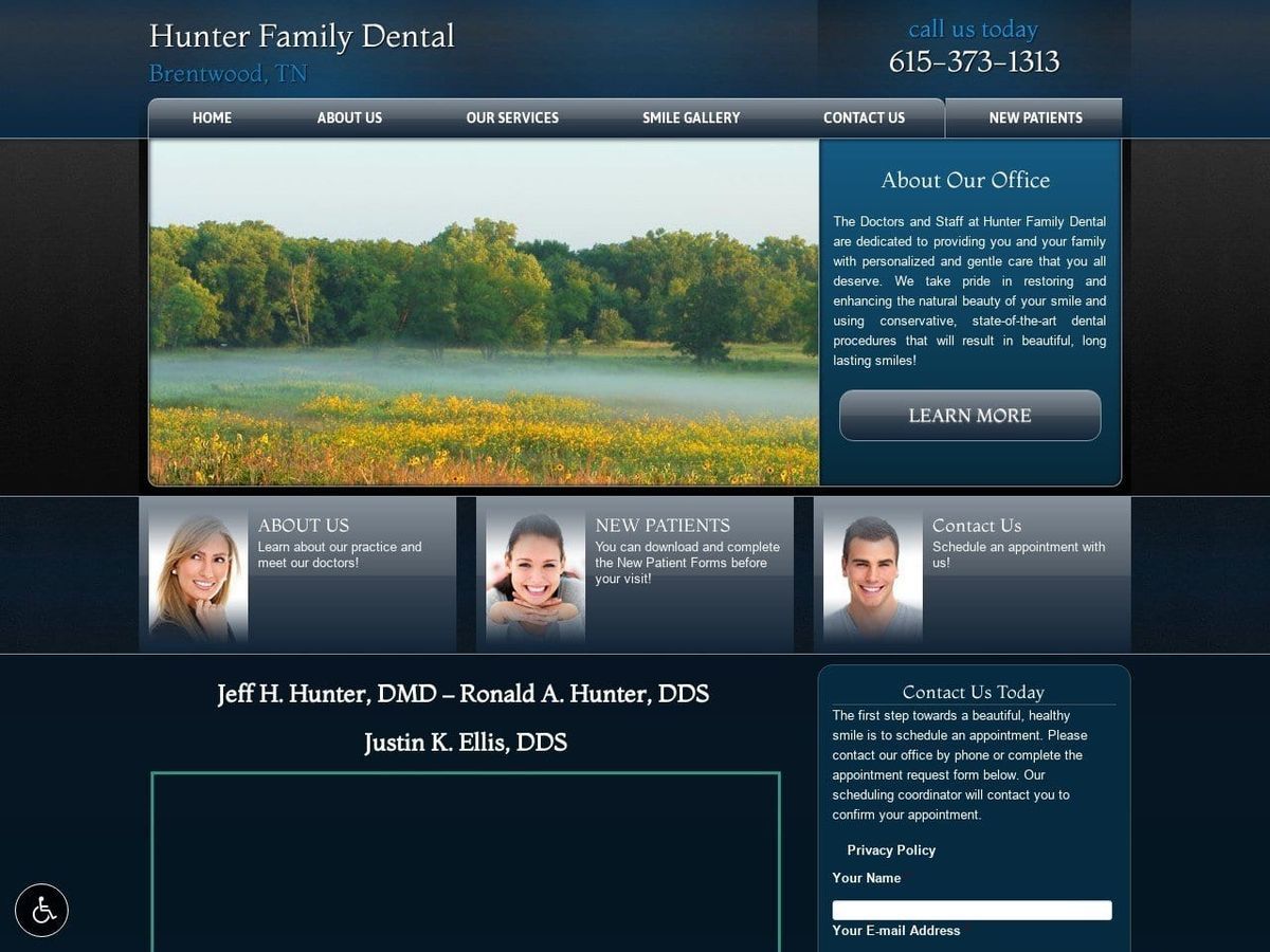 Hunter Jeff H DDS Website Screenshot from drshunterdentistry.com