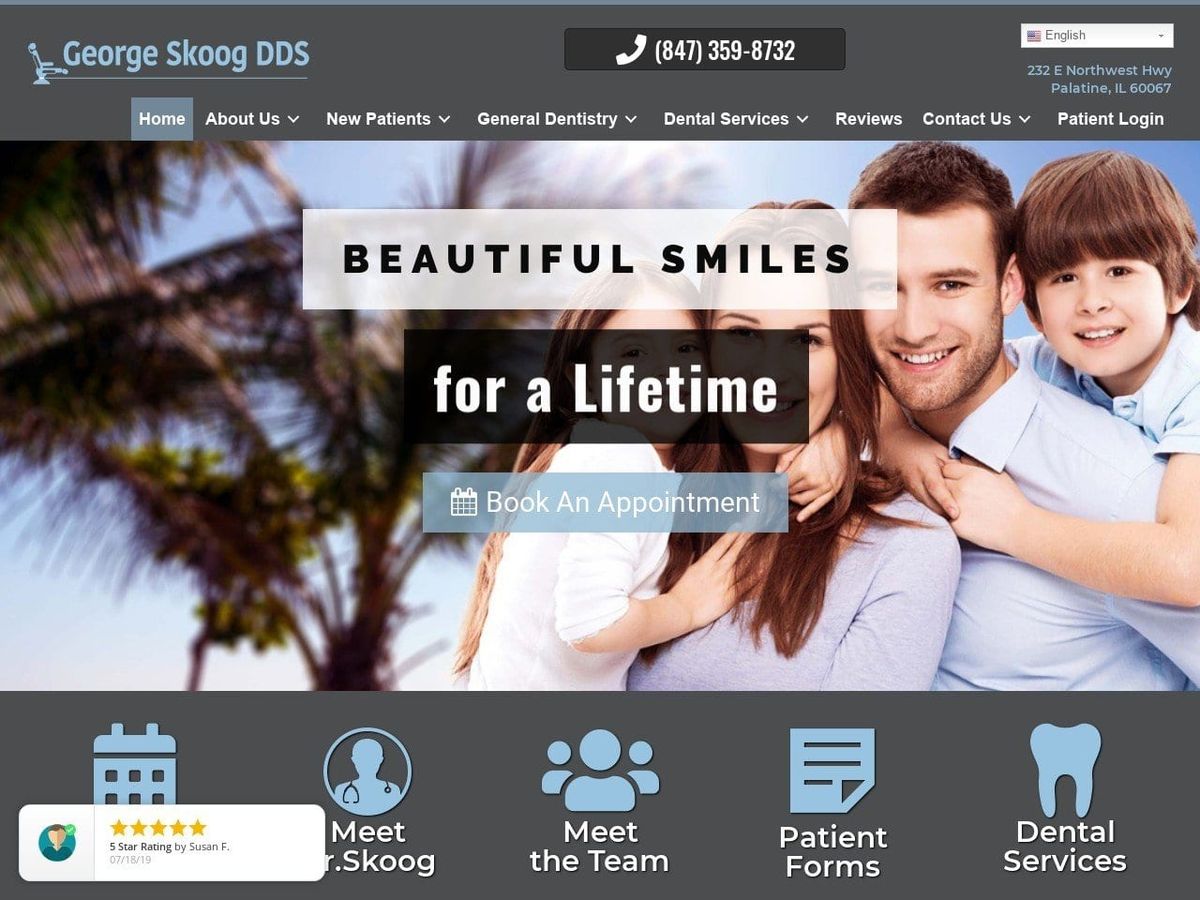 George Skoog DDS Website Screenshot from drskoogfamilydental.com