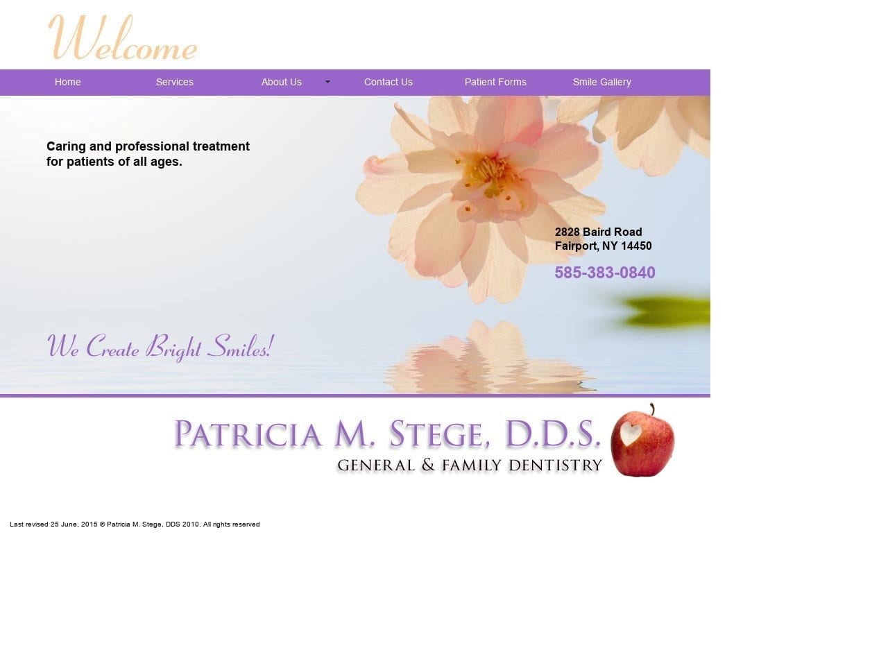 Stege Patricia M DDS Website Screenshot from drstege.net