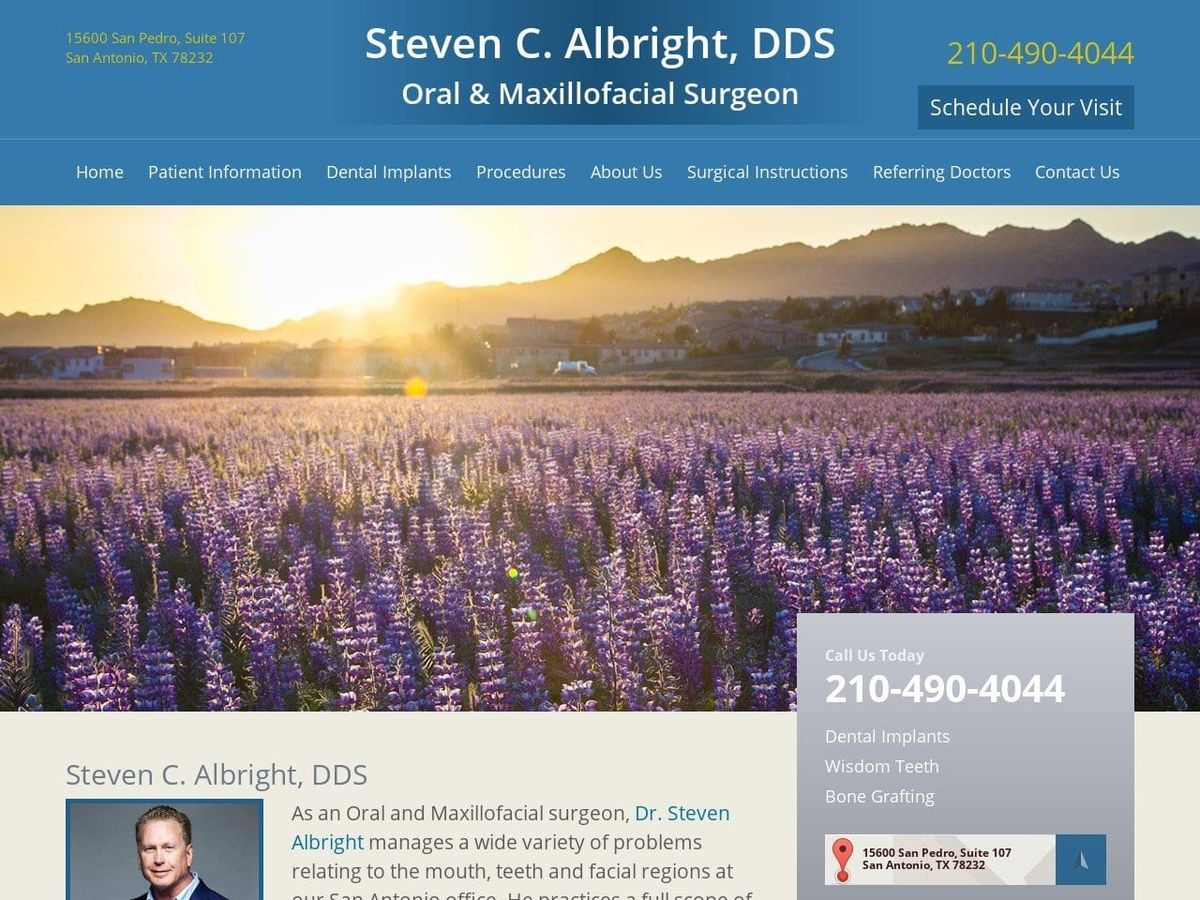 Albright Steven C DDS Website Screenshot from drstevenalbright.com