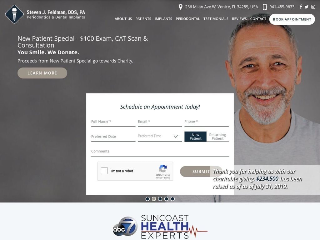 Feldman Steven J DDS Website Screenshot from drstevenfeldman.com