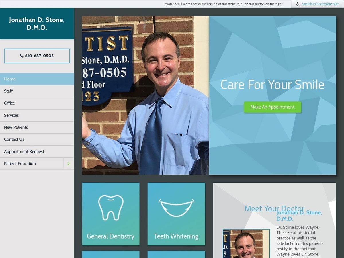 Comprehensive Family Dentistry Website Screenshot from drstonedentistry.com