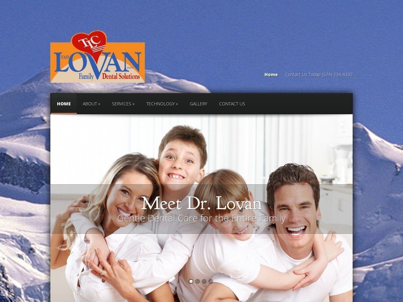 Dr. Tad S. Lovan DDS Website Screenshot from drtadlovan.com