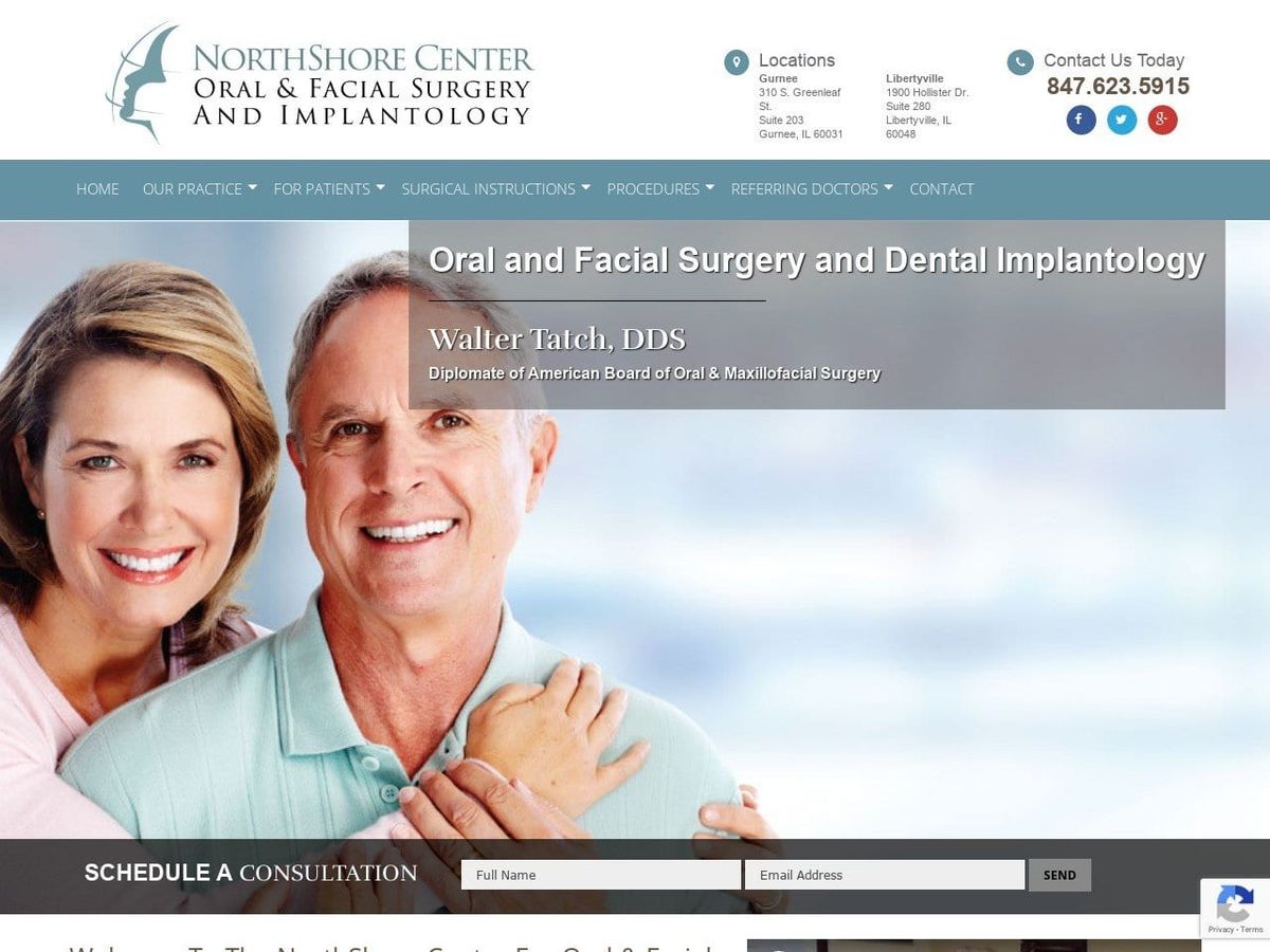 Dr. Walter Tatch DDS Website Screenshot from drtatch.com