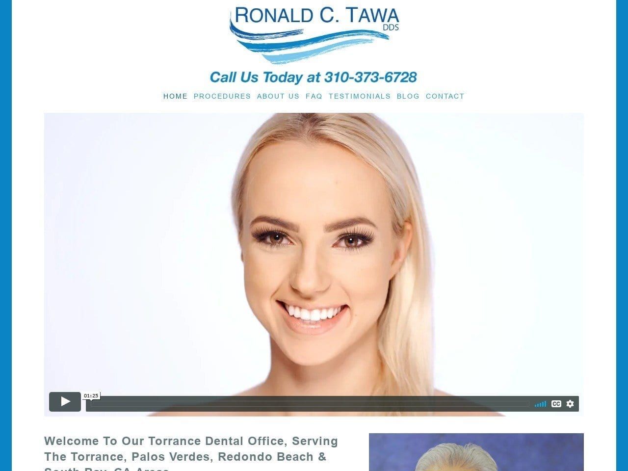 Tawa Ronald C DDS Website Screenshot from drtawa.com