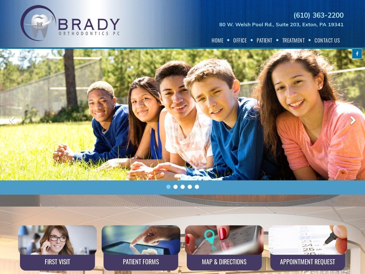 Brady Orthodontics Pc Website Screenshot from drthomasbrady.com