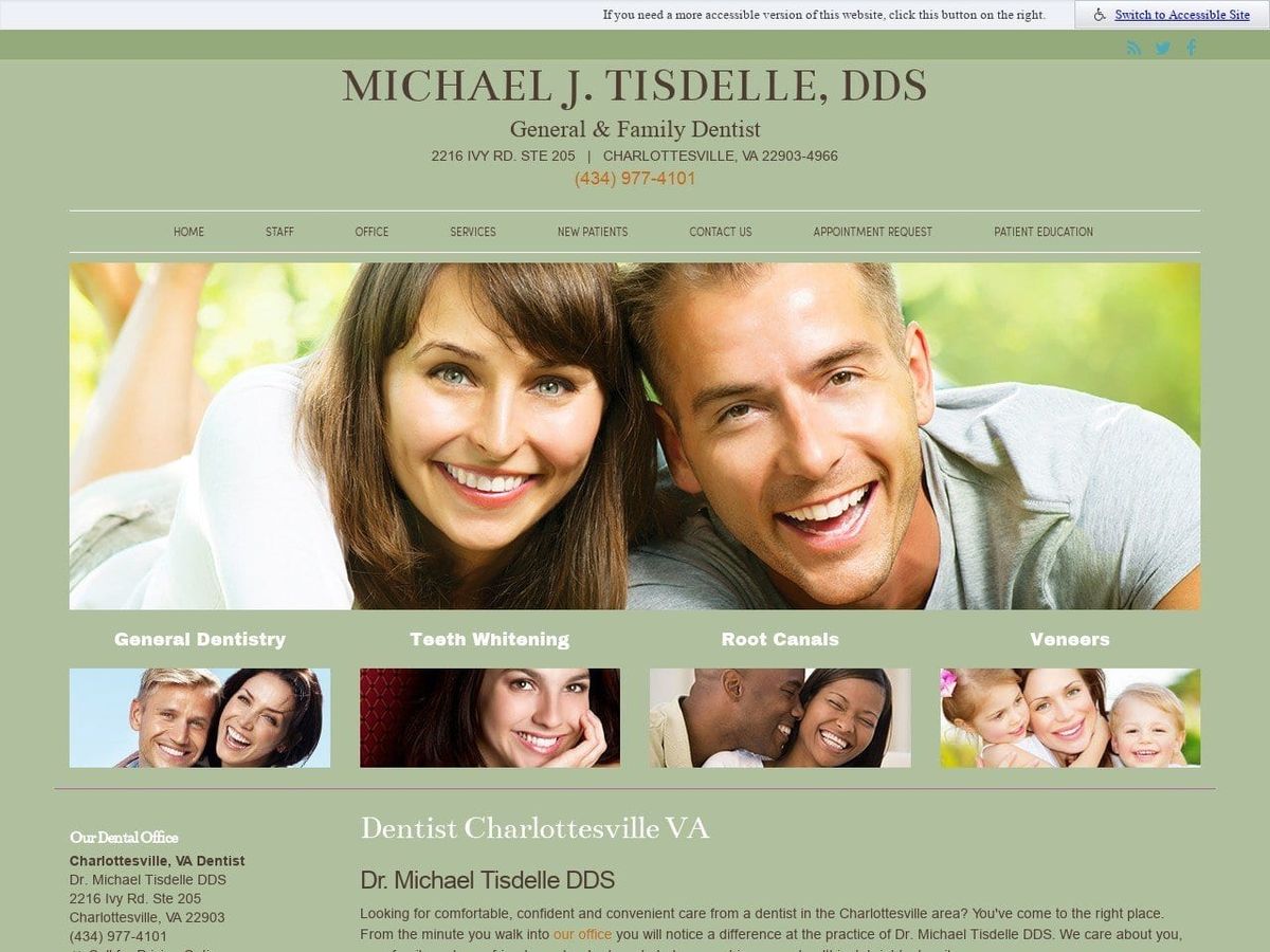 Tisdelle Michael J DDS Website Screenshot from drtisdelle.com