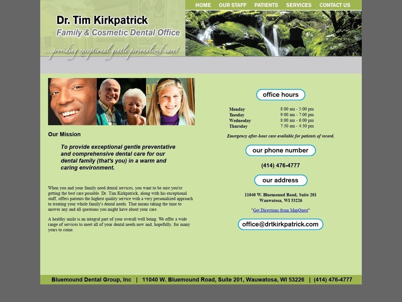 Kirkpatrick Tim R DDS Website Screenshot from drtkirkpatrick.com