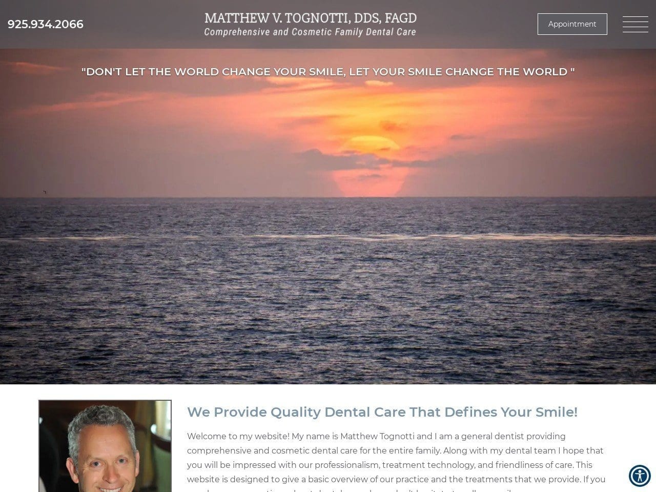 Matthew Tognotti Inc Website Screenshot from drtognotti.com