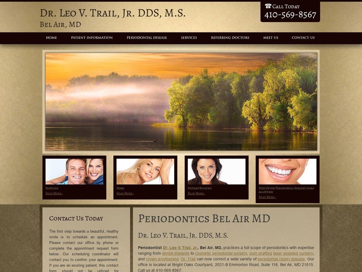 Dr Trailperio Website Screenshot from drtrailperio.com