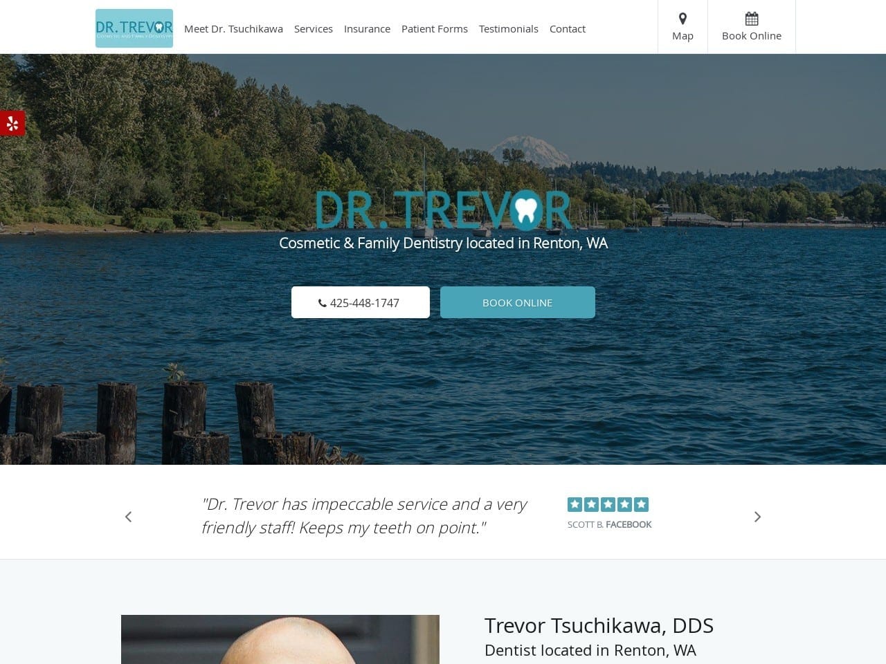 Trevor Tsuchikawa DDS PLLC Website Screenshot from drtrevordentistry.com