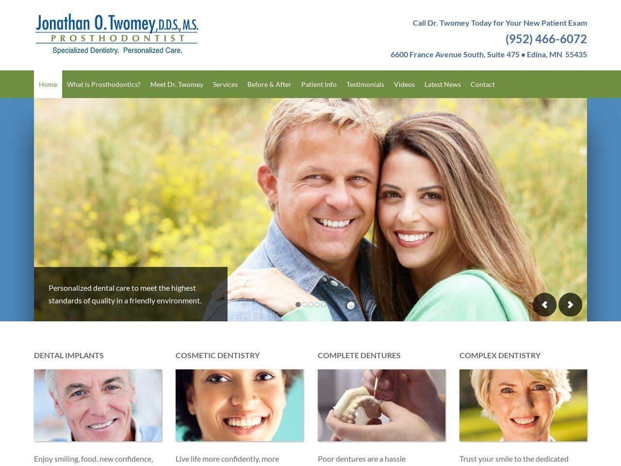 Jonathan Twomey Dds Dental Implant Surgeon Cosmeti Website Screenshot from drtwomey.com