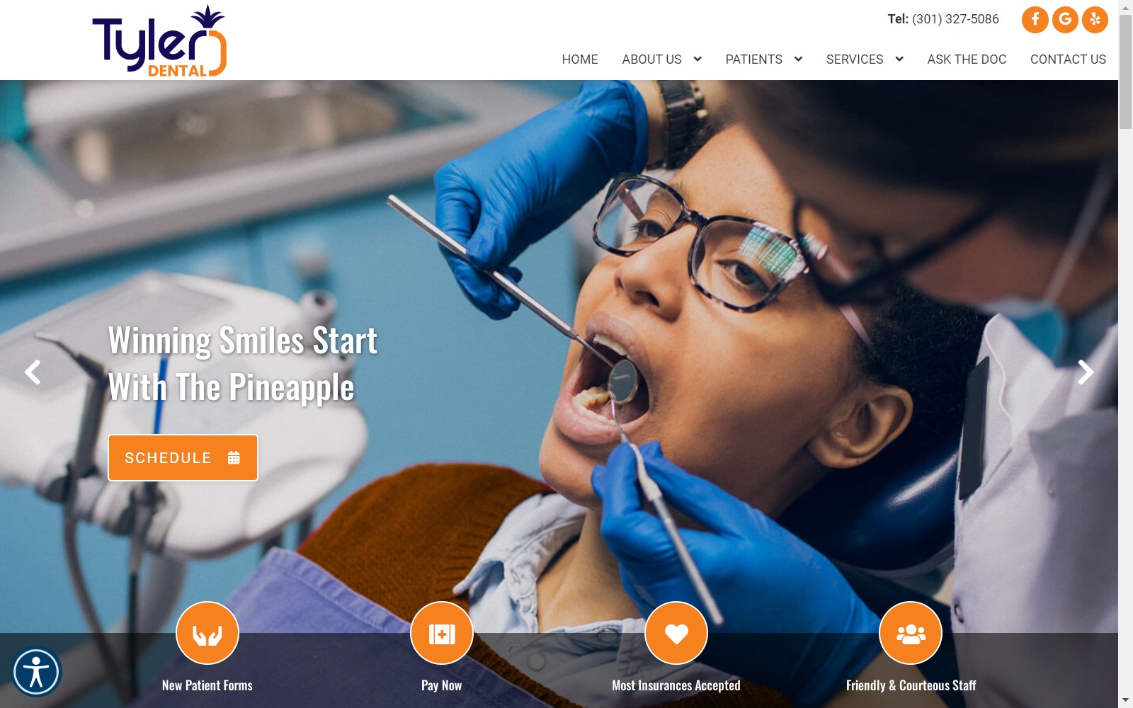 drtylerdental.com screenshot