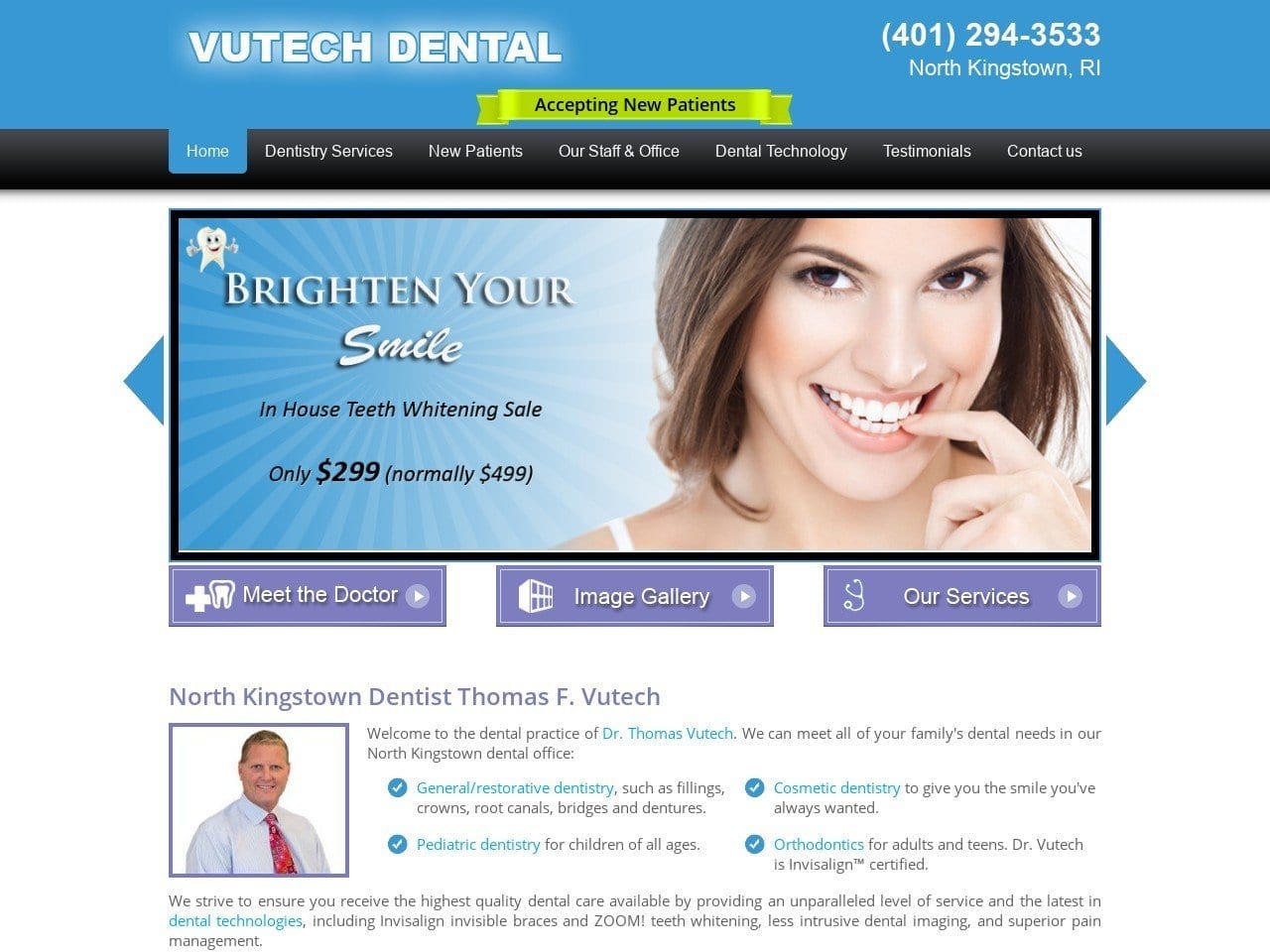 Thomas F Vutech DMD Website Screenshot from drvutech.com