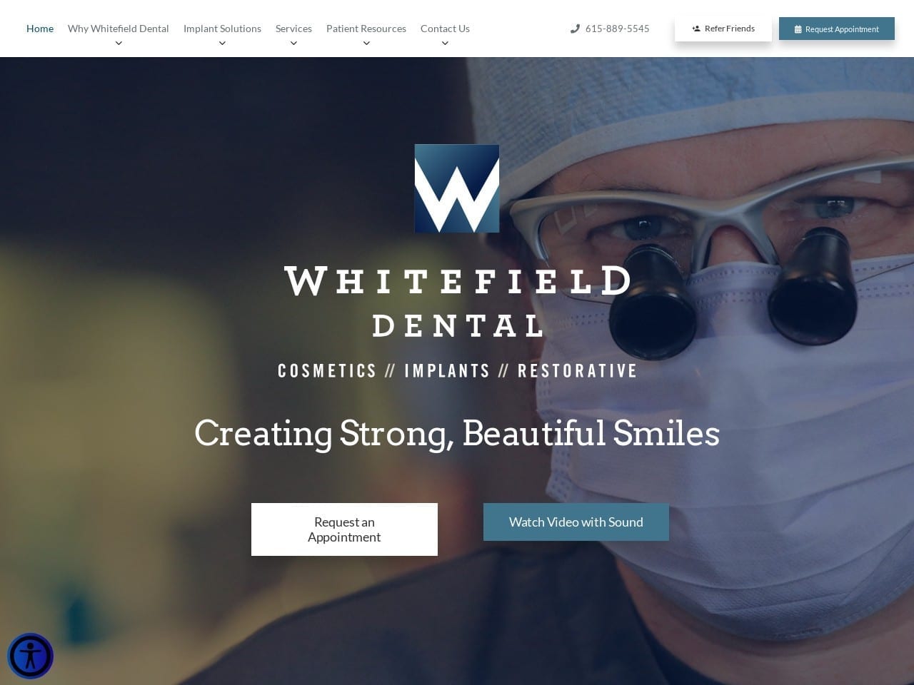 Mark H. Whitefield DDS Website Screenshot from drwhitefield.com