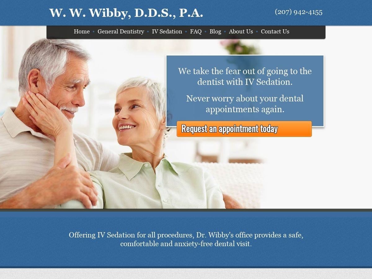 Dr. Wayne W. Wibby DDS Website Screenshot from drwibby.com