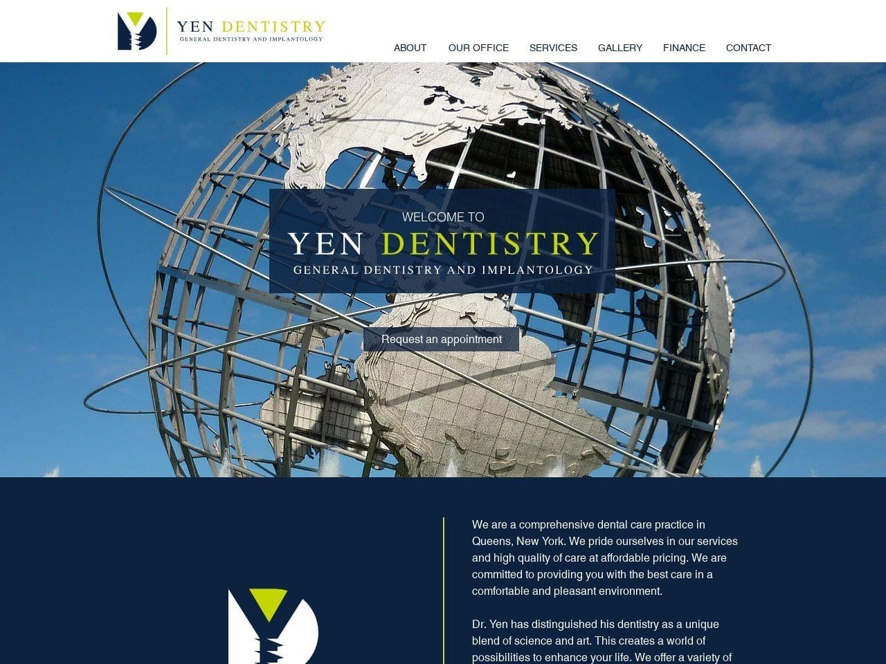 Yen Dentist Website Screenshot from dryensmile.com