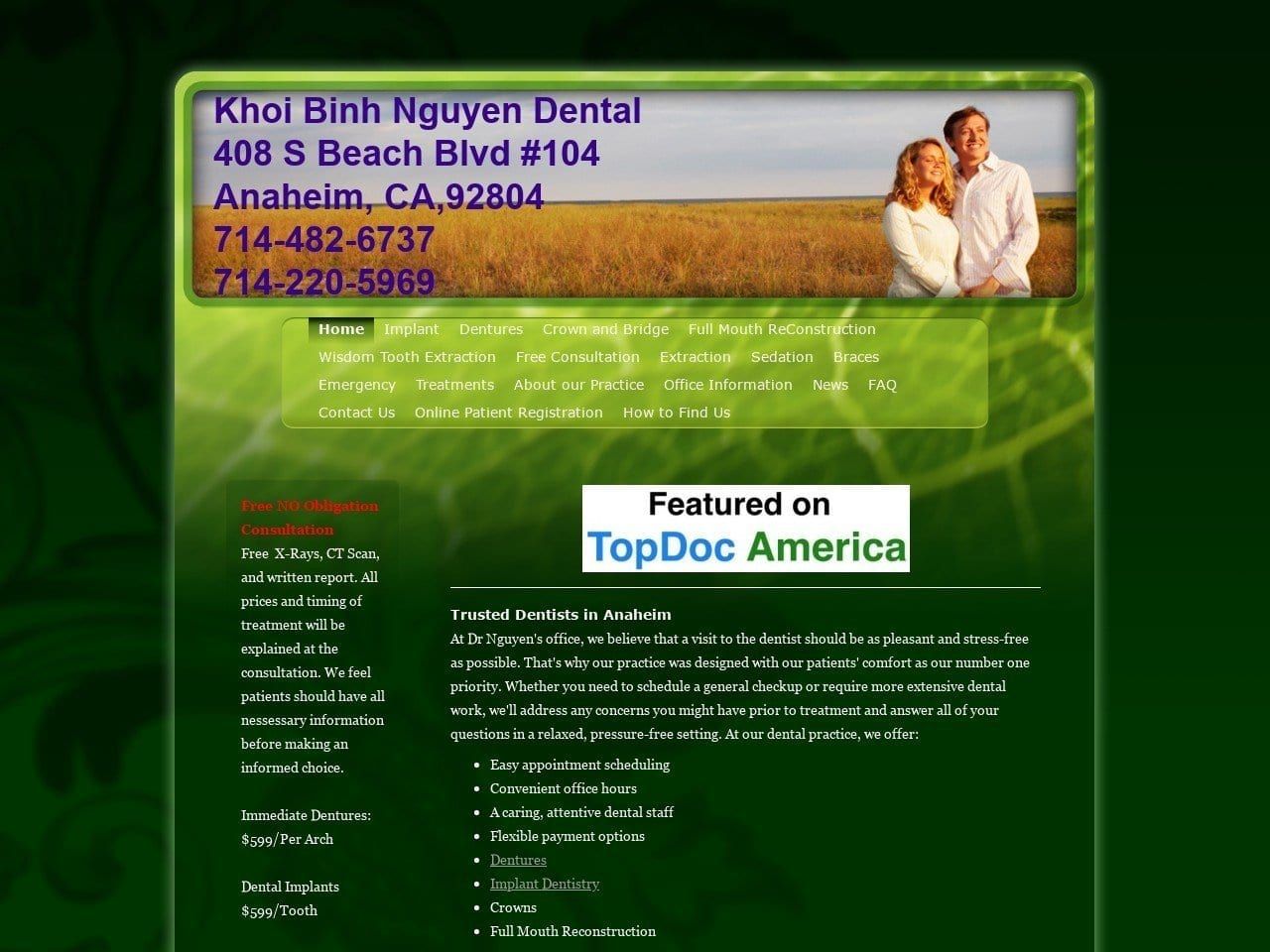 Dr. Zhang Dds. Family And Cosmetic Dentist Website Screenshot from drzhangdds.com