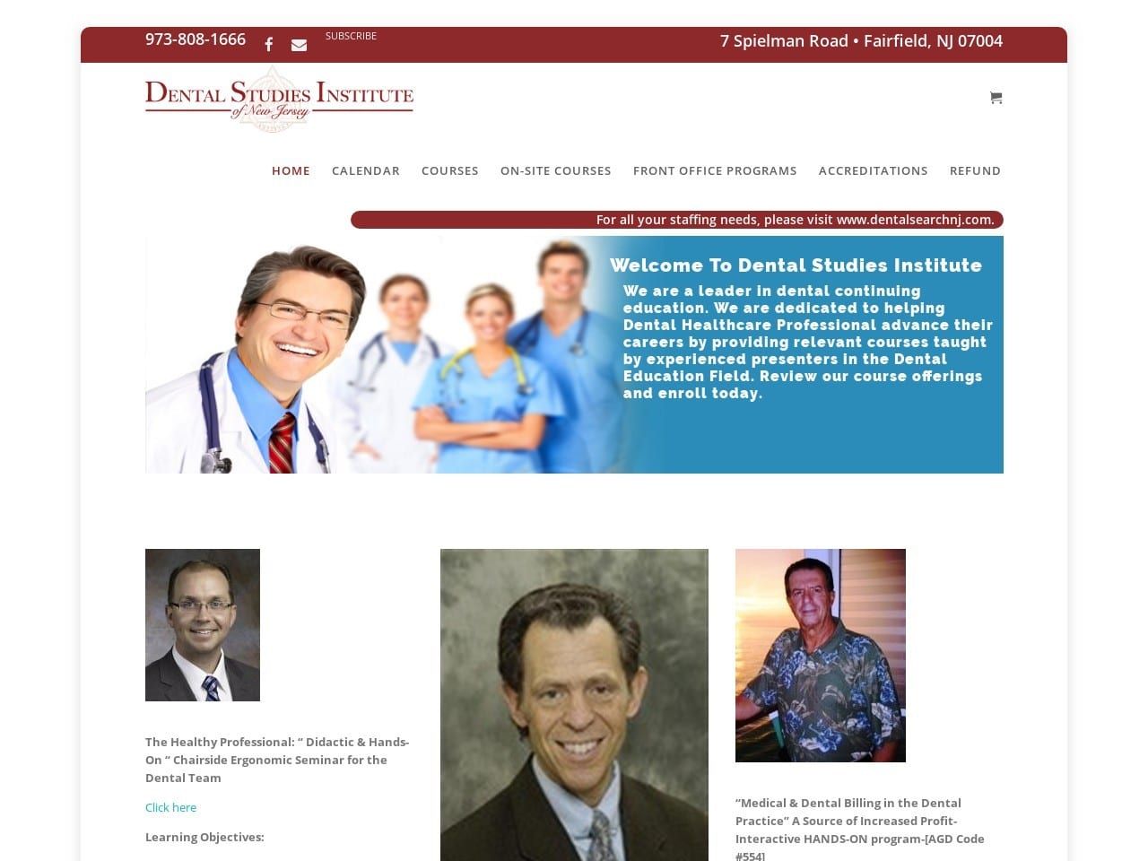 Dental Search Website Screenshot from dsi-nj.com