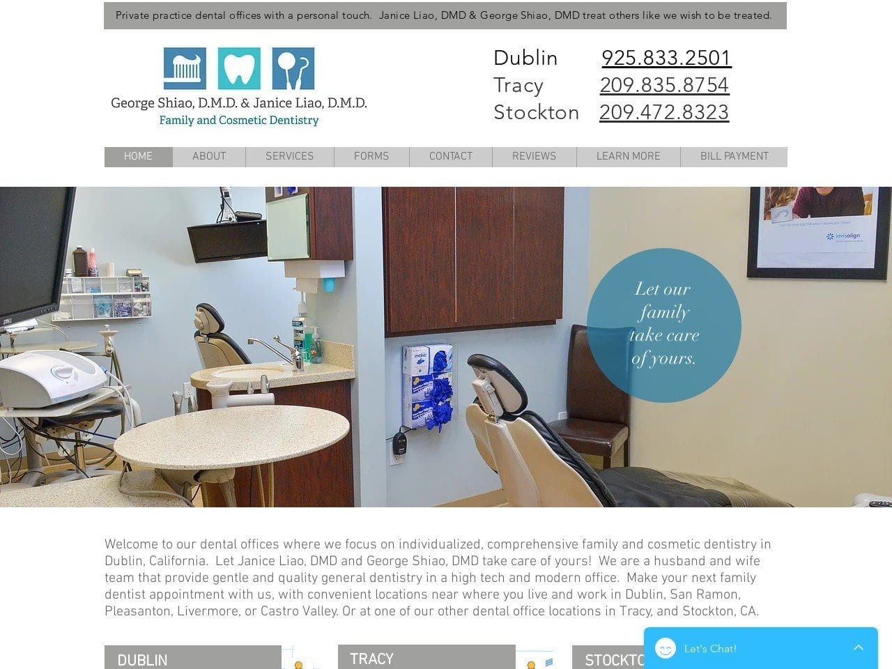 Dublin Smiles Website Screenshot from dublinsmilesdentistry.com