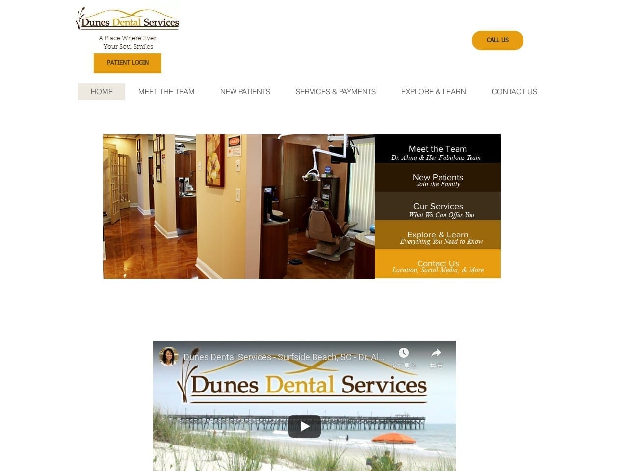 Dunes Dental Services Inc Alina Muntean D.D.S. D.M Website Screenshot from dunesdentalservices.com