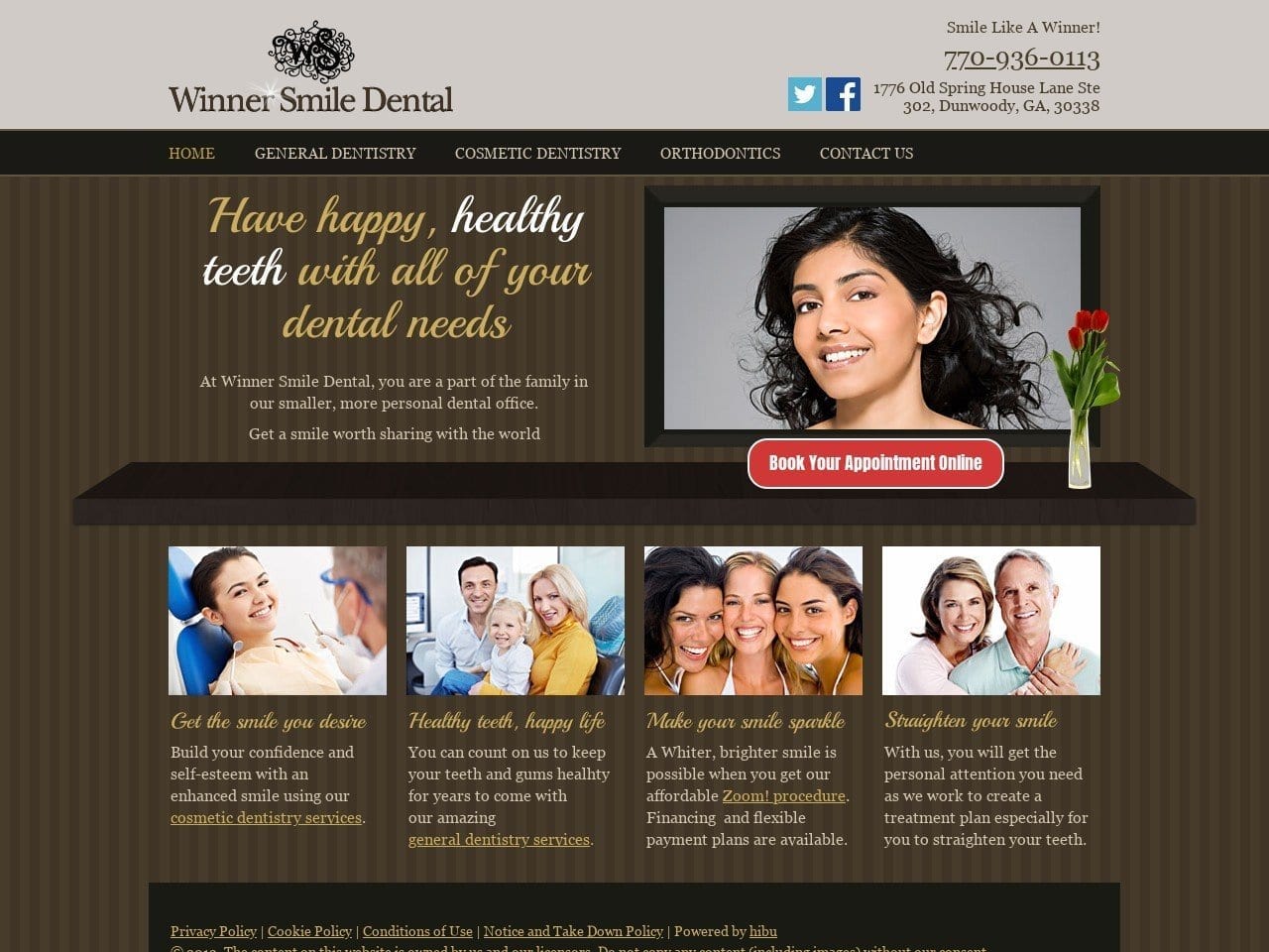 Winner Smile Dental Website Screenshot from dunwoodysmilelikeawinner.com