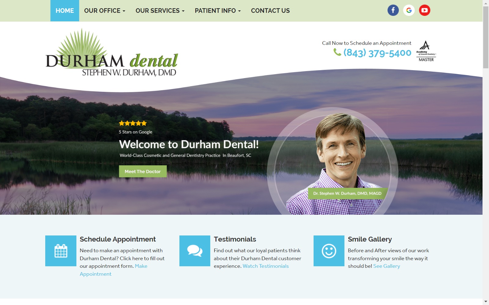 durhamdental.net screenshot