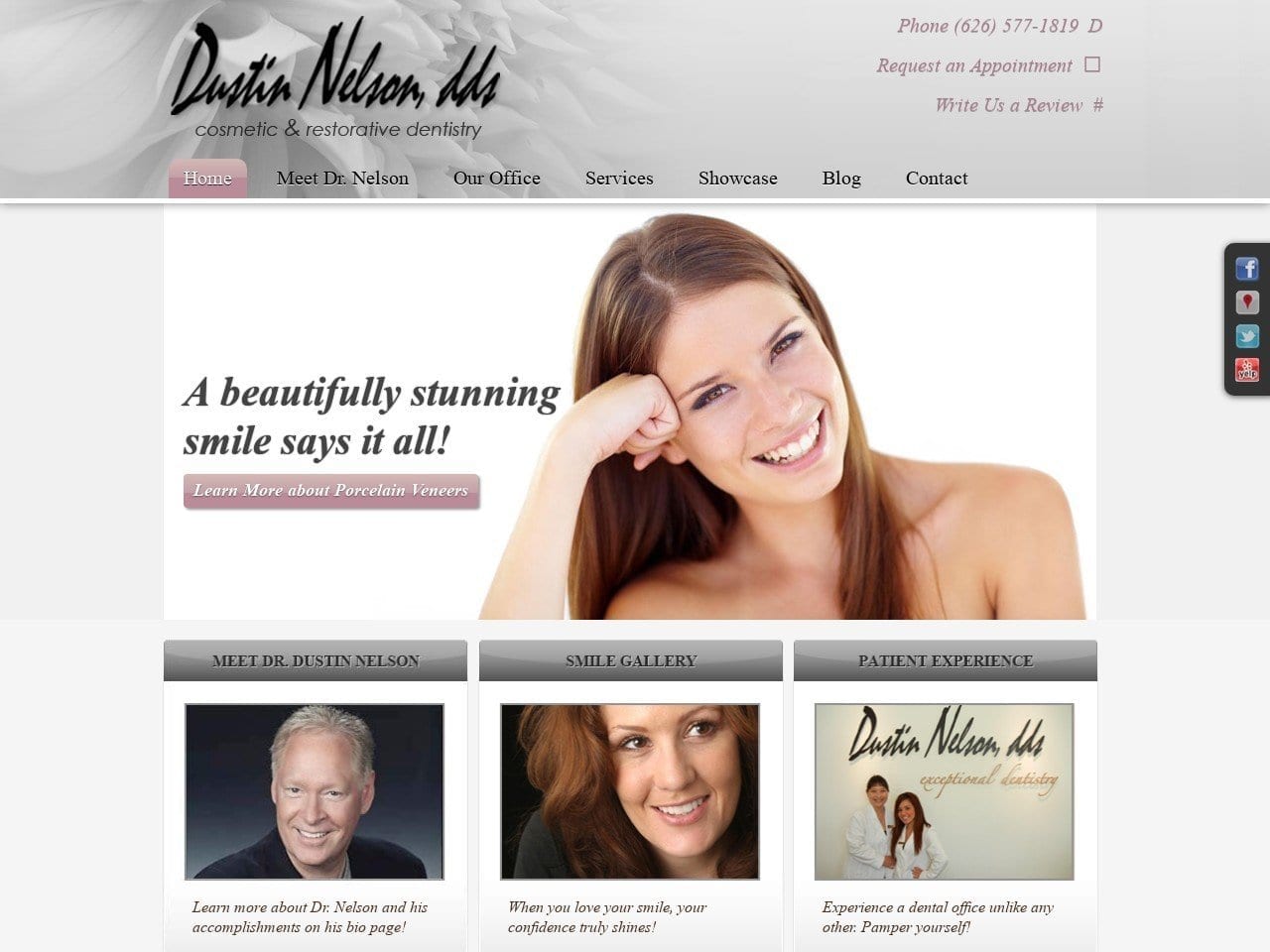 Dustin Nelson DDS Website Screenshot from dustinnelsondds.com