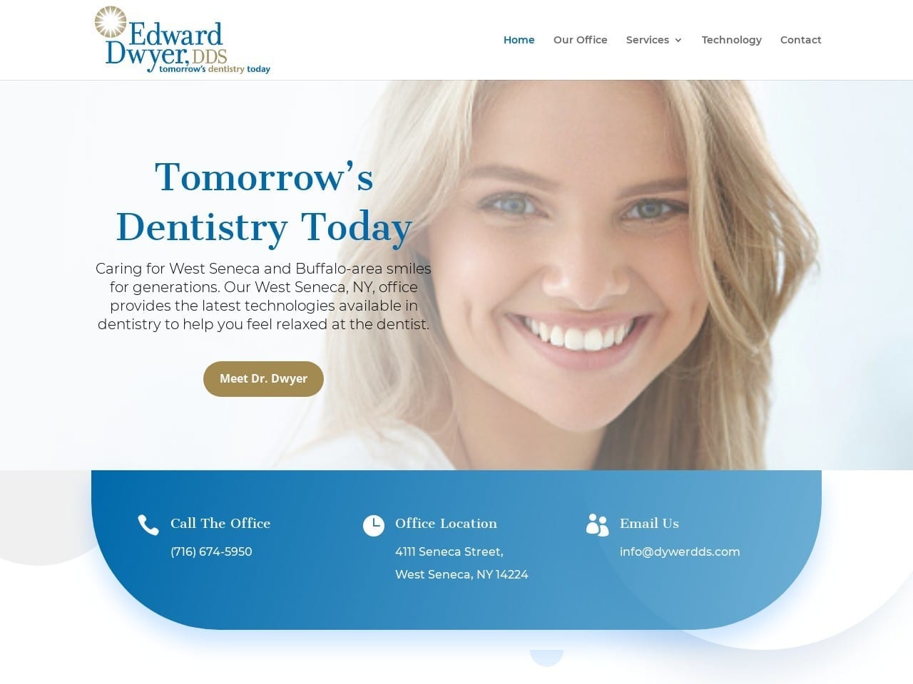 Edward A Dwyer DDS Website Screenshot from dwyerdds.com