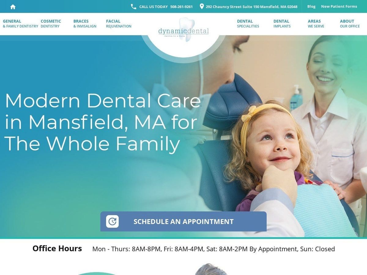 Dynamic Dental Website Screenshot from dynamicdentalinc.com