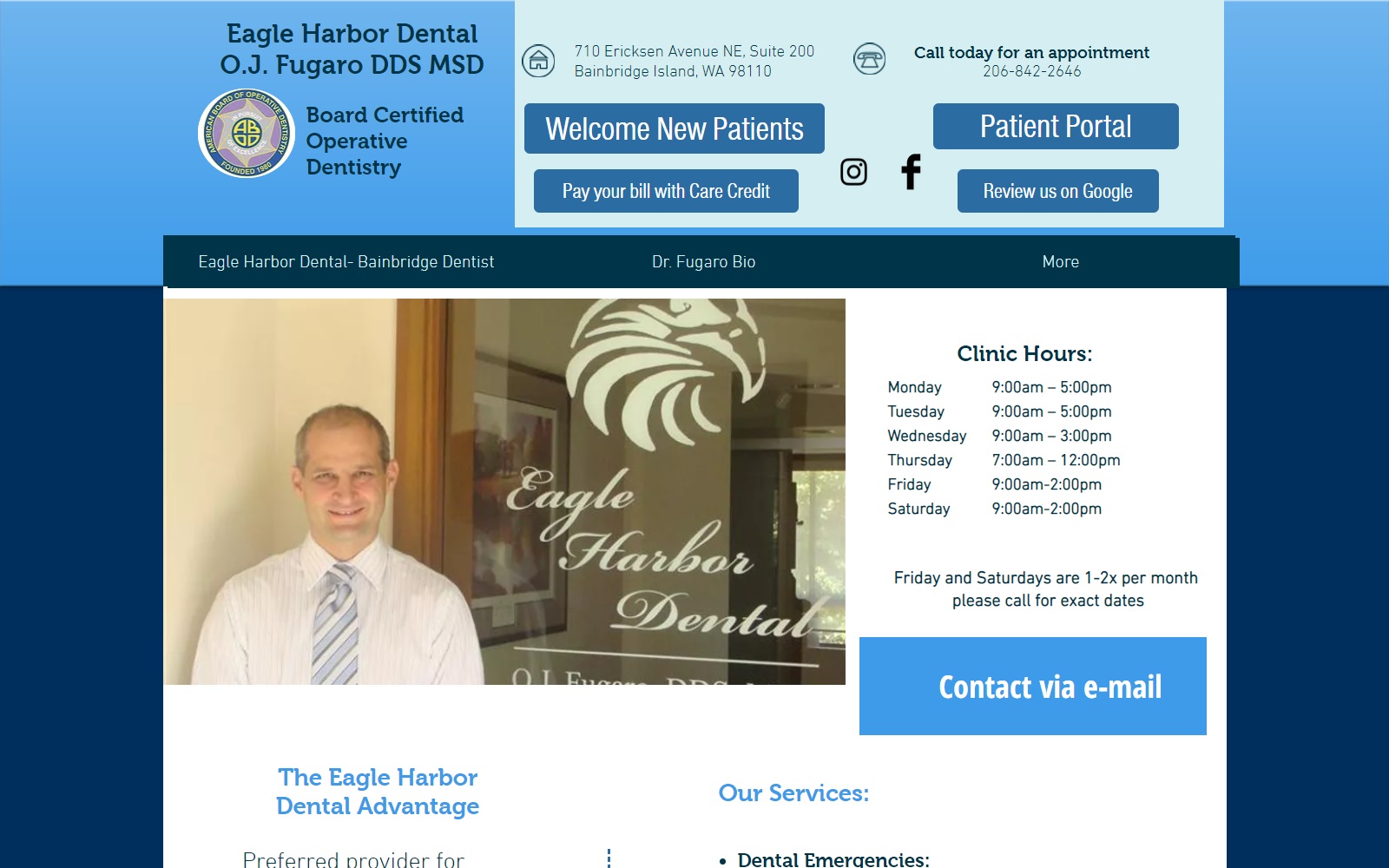 eagleharbordental.com screenshot