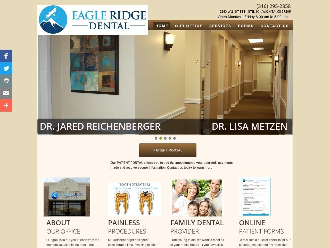 Eagle Ridge Dental Website Screenshot from eagleridgedental.com