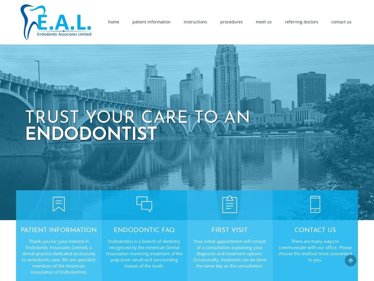 Endodontic Associates Ltd Tabibi Abbas DDS Website Screenshot from ealmn.com