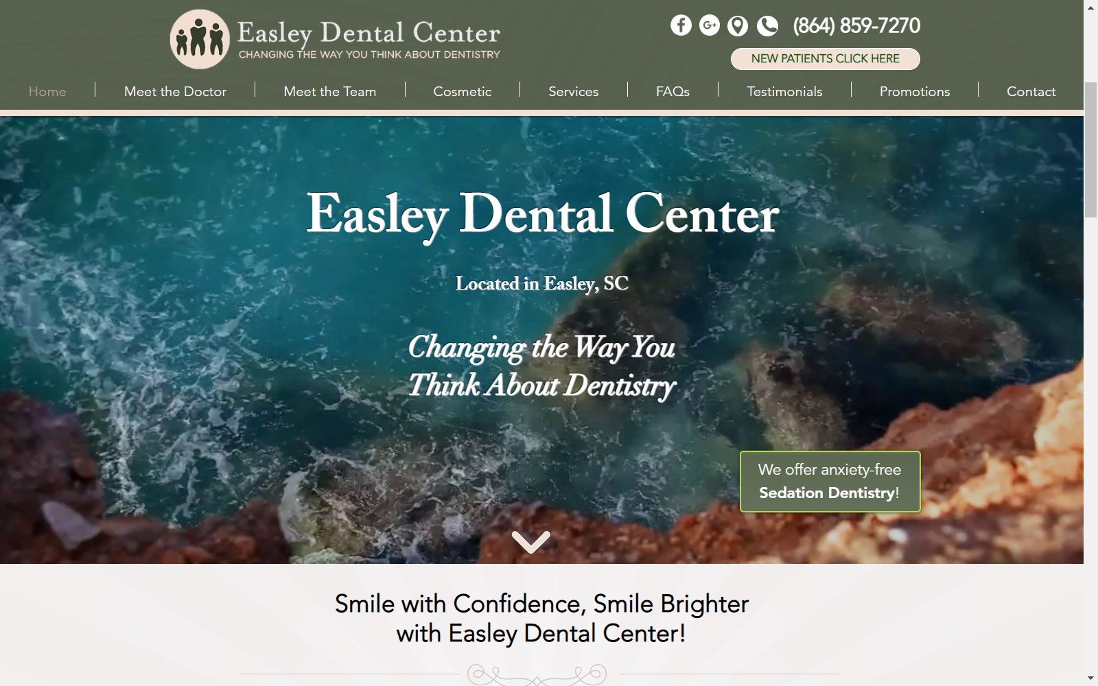 easleydentalcenter.com screenshot