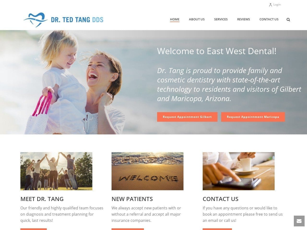 East West Dental Website Screenshot from east-westdental.com