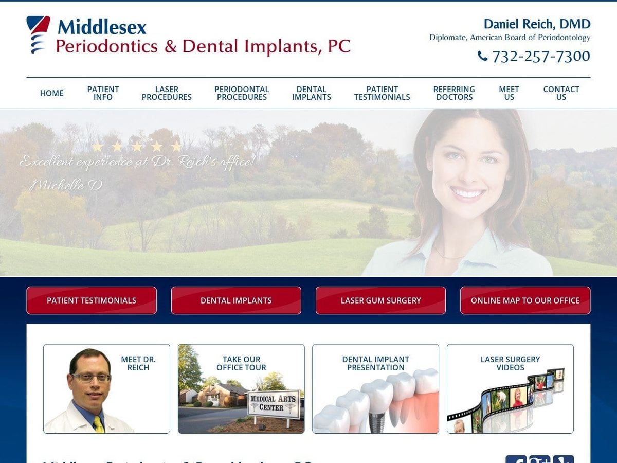 Middlesex Periodontics Website Screenshot from eastbrunswickperio.com