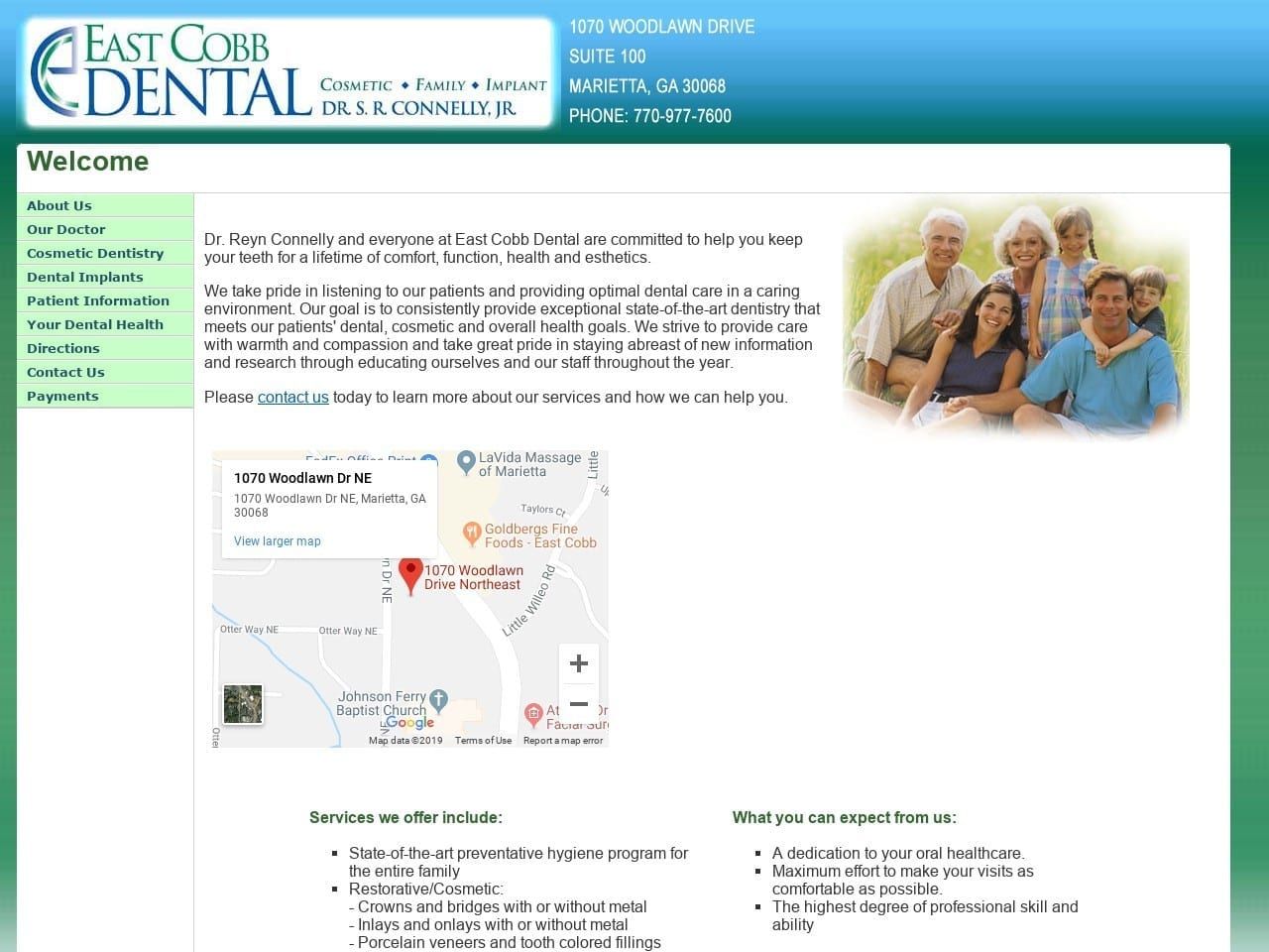 East Cobb Dental Website Screenshot from eastcobbdental.com