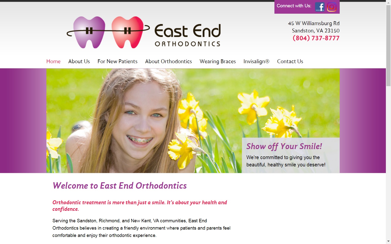 eastendvaortho.com screenshot