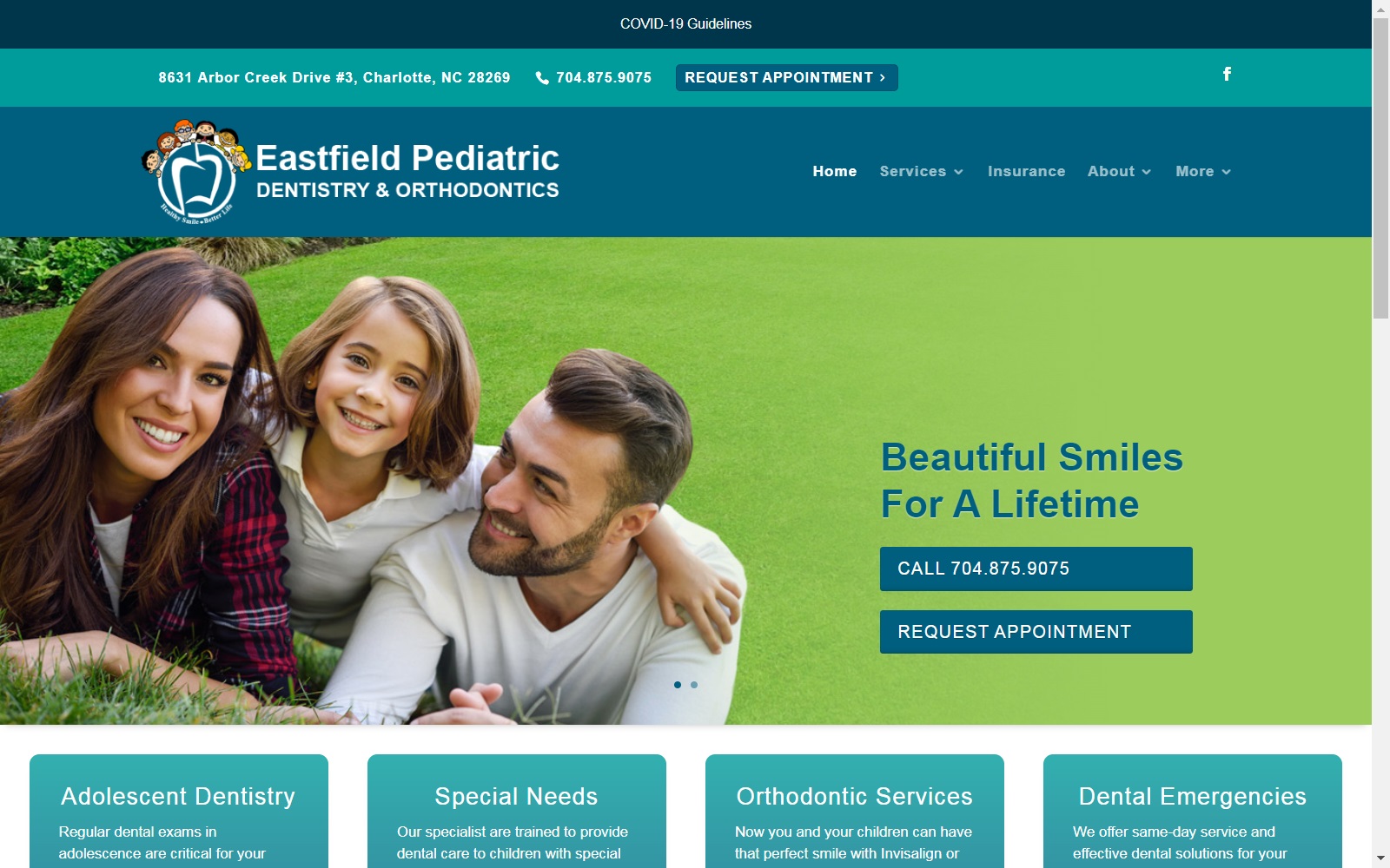 eastfieldkidsdentistry.com screenshot