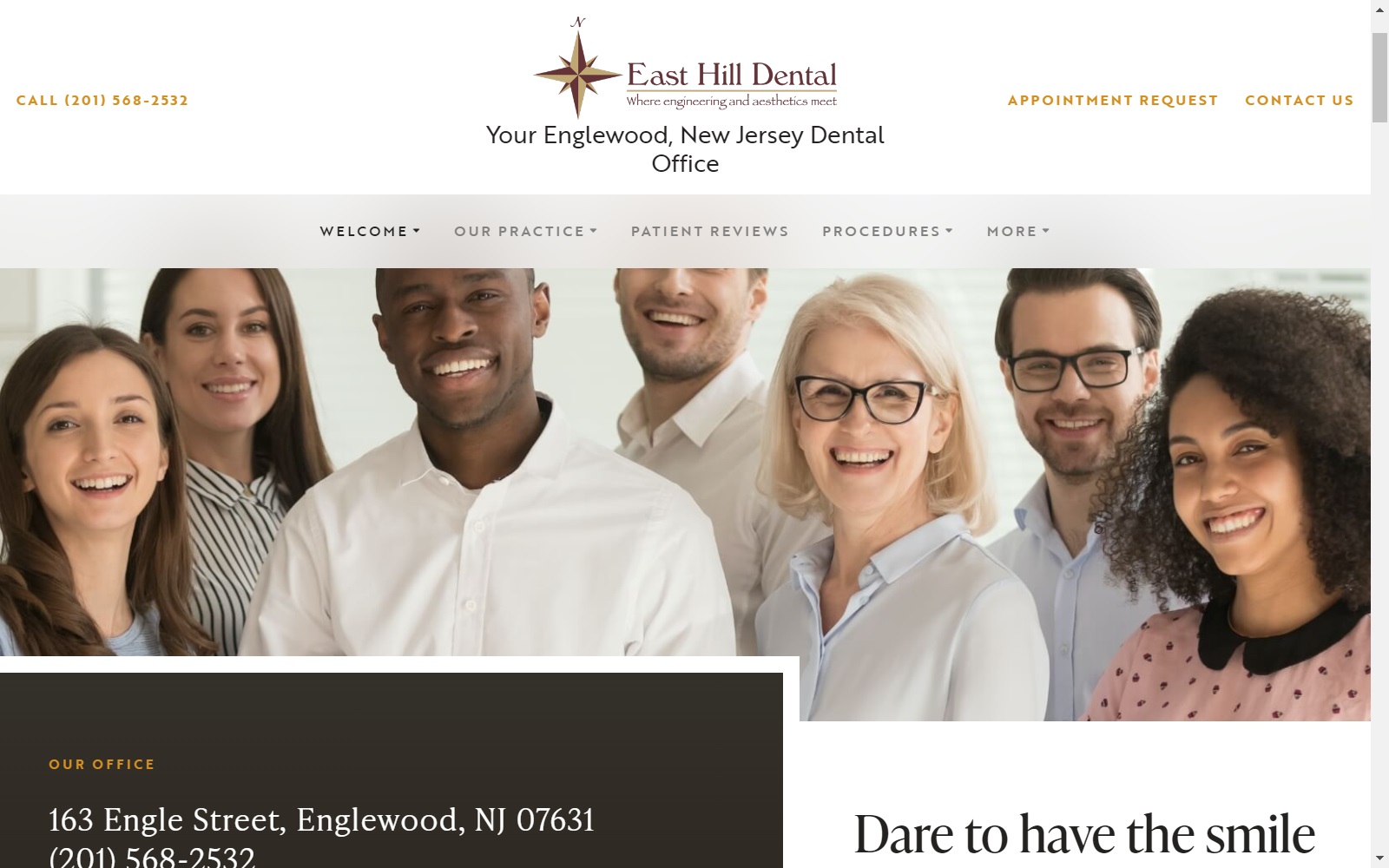 easthilldental.com screenshot