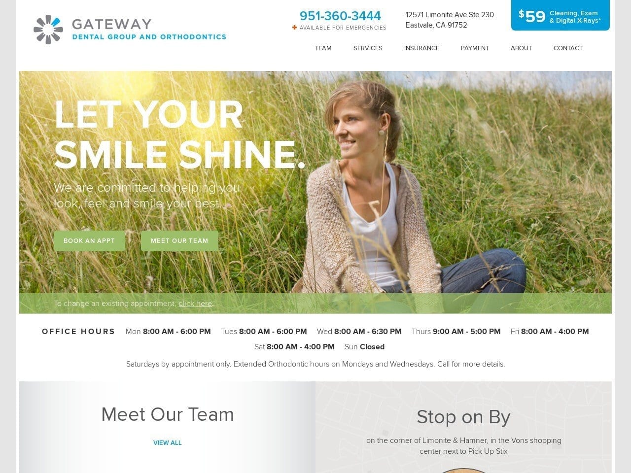 Gateway Dental Group Website Screenshot from eastvalegatewaydental.com