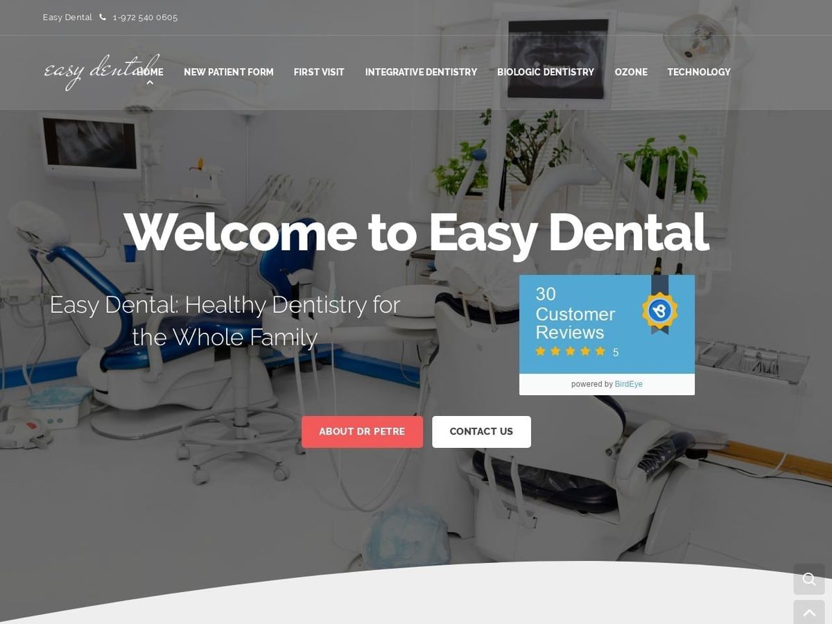 Easy Dental Website Screenshot from easydentaltx.com